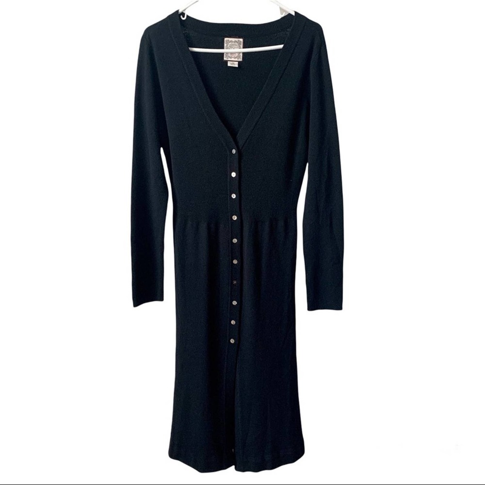 Polo Ralph Lauren 100% Lambs Wool Long Cardigan Sweater in Black